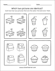 preschool pictures that are the same