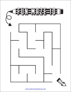 preschool printable maze worksheets