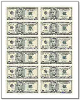preschool printable play money