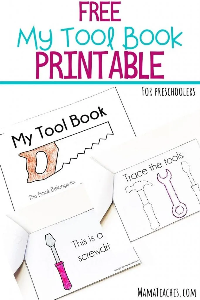 Early Reader: My Book of Tools - a Printable Tool Book - Mama Teaches