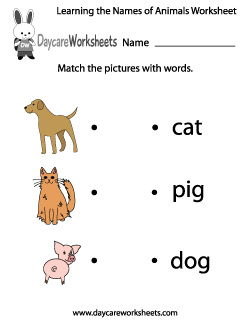 Preschool Reading Worksheets