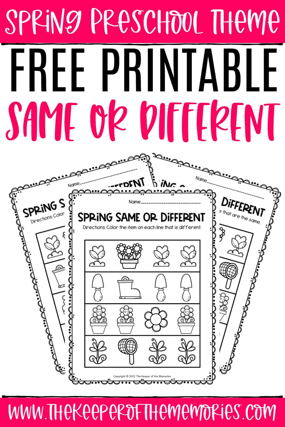 Spring Preschool Worksheets - Planning Playtime