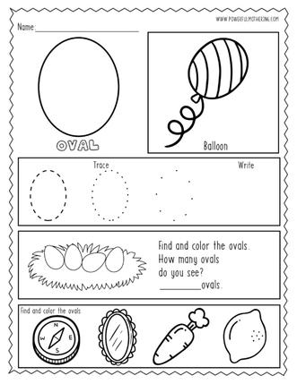 Printable Shape Worksheets For Preschoolers - Powerful Mothering