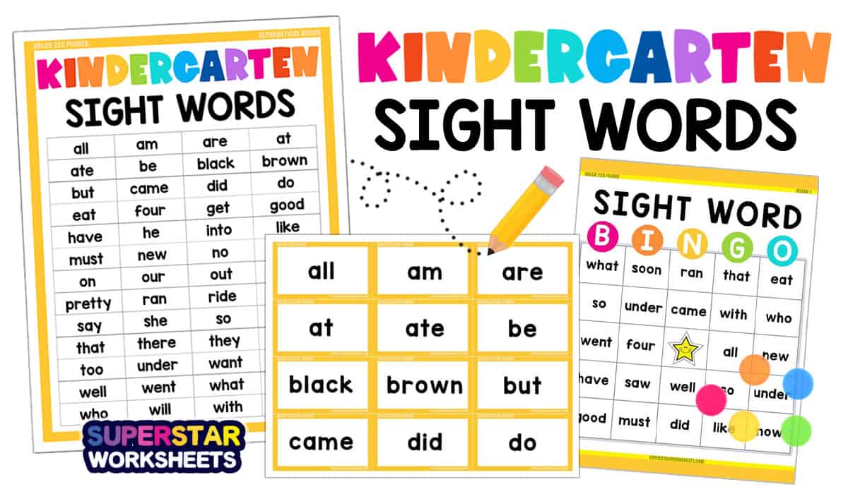 Kindergarten Sight Words -Worksheets Library