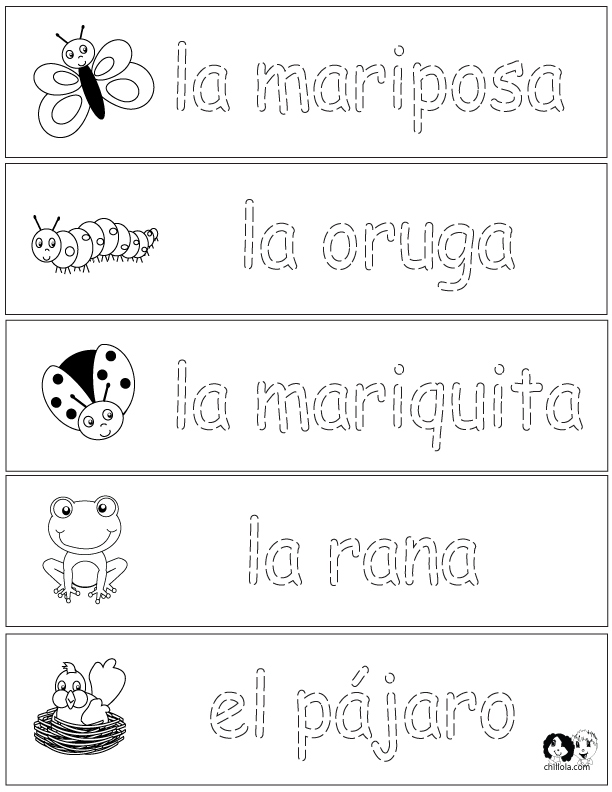 preschool spanish worksheet