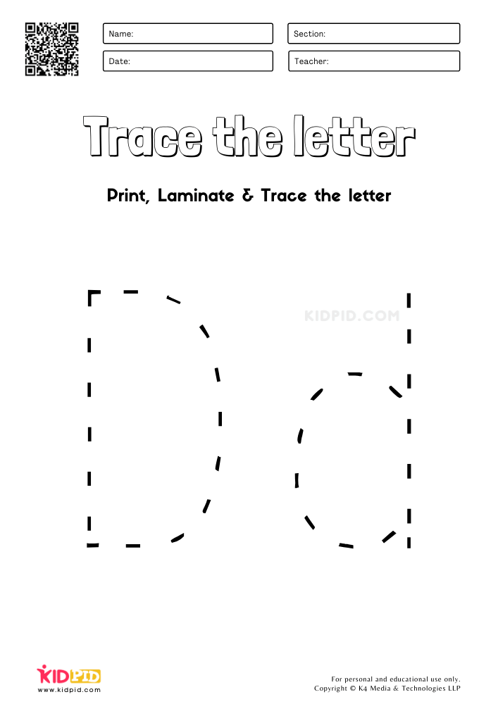 Trace the Letter Worksheets for Preschool - Kidpid