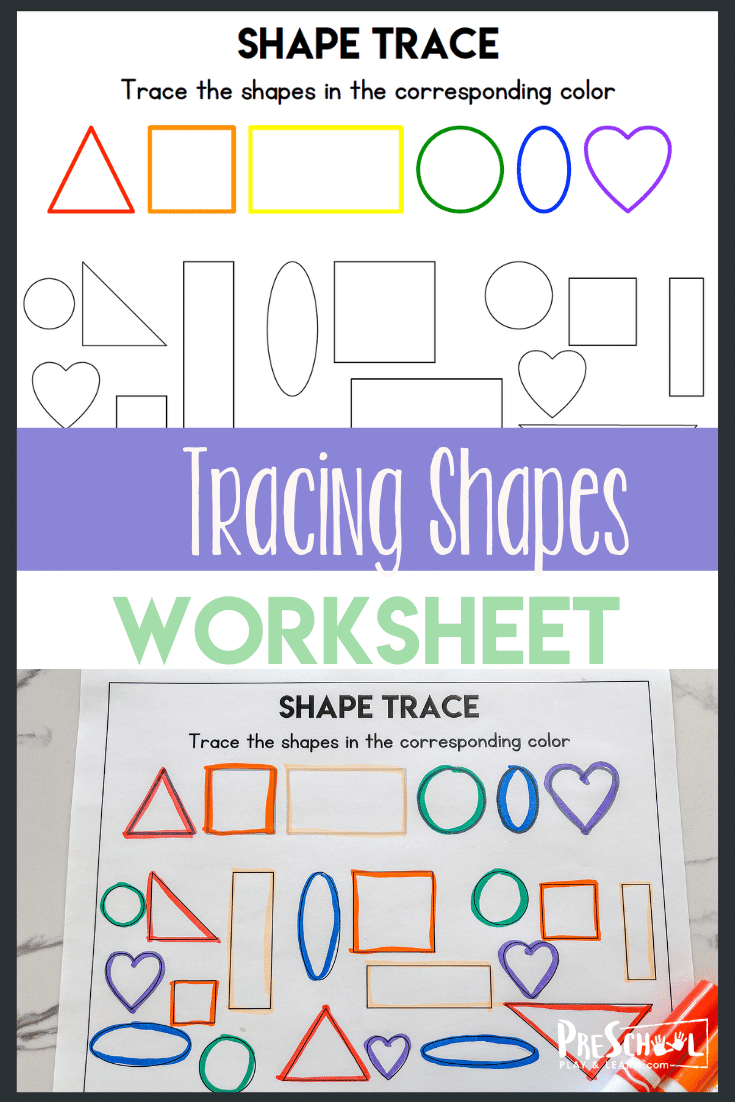 preschool tracing shapes worksheet