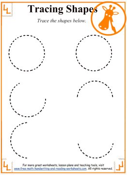 preschool tracing shapes worksheet