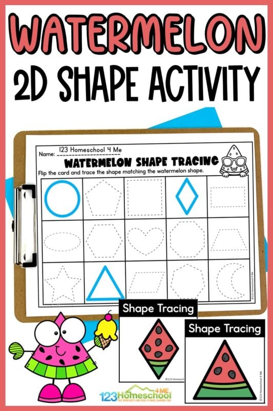 preschool tracing shapes worksheet