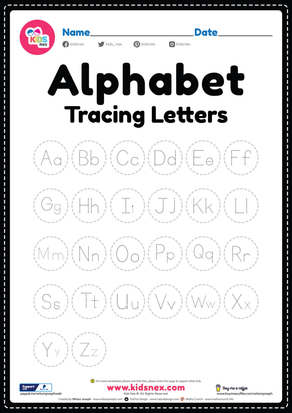 preschool tracing worksheet pdf