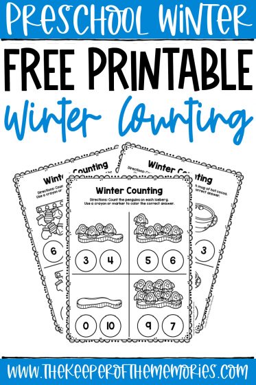 preschool winter counting worksheet