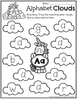 Unicorn Worksheets for Preschool - Planning Playtime