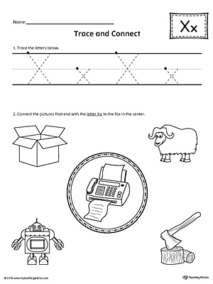 preschool worksheet alphabet letter x