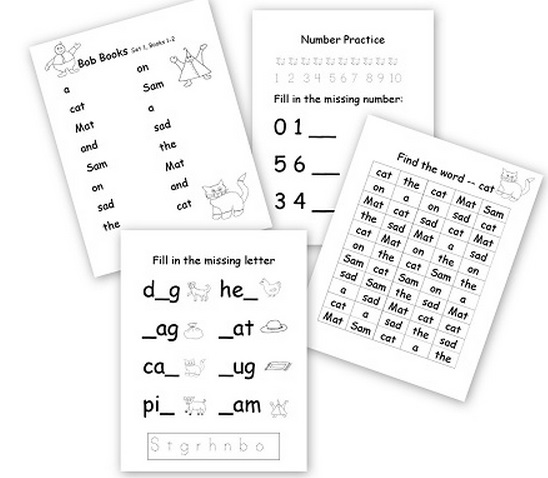 preschool worksheet learning to read
