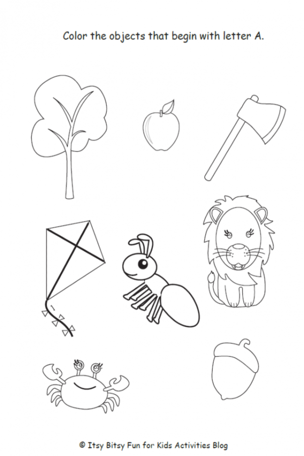 preschool worksheet letter a
