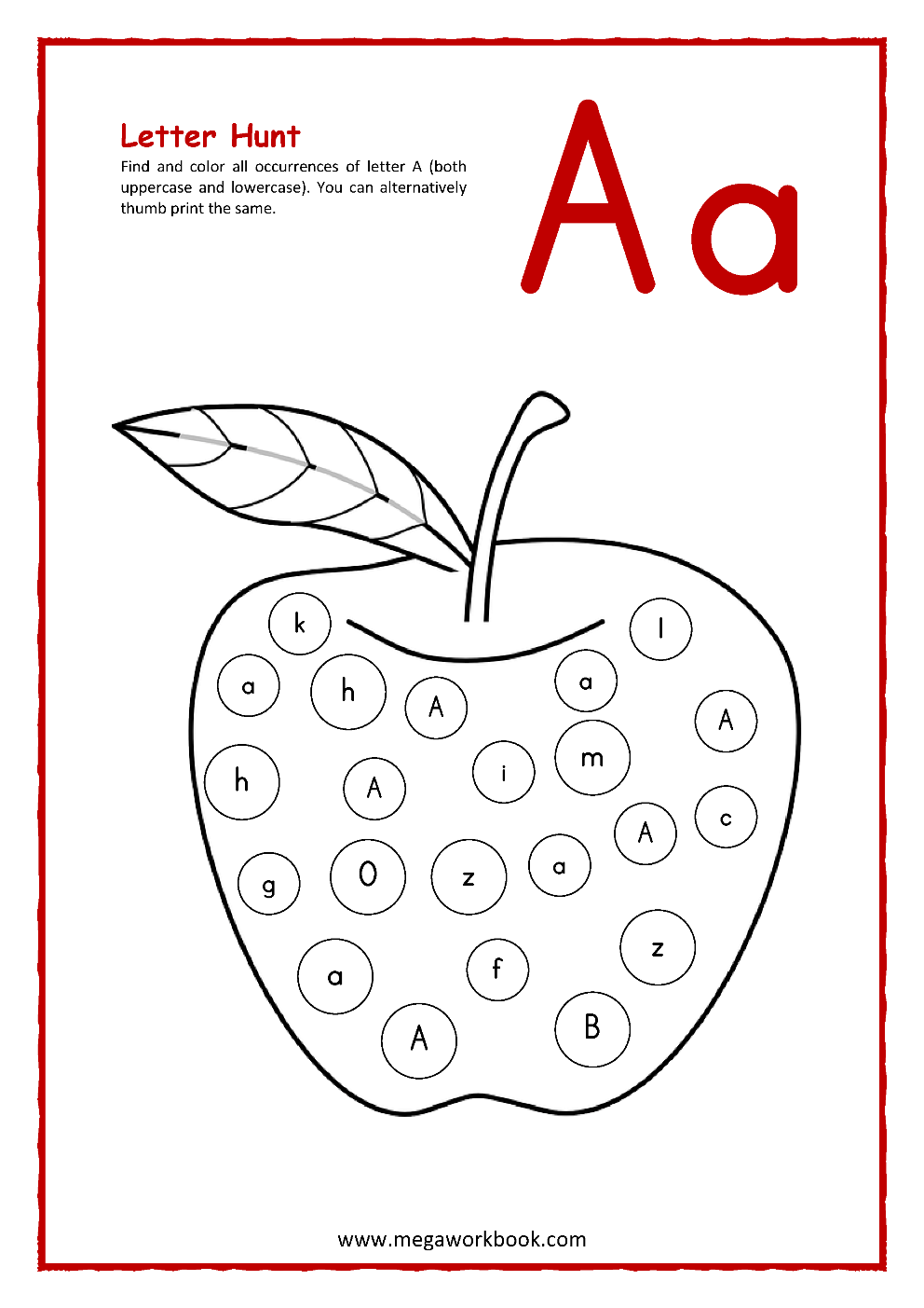 Letter A Worksheets - Letter A Activities - Letter A Worksheets ...