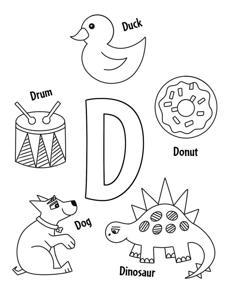 preschool worksheet letter d