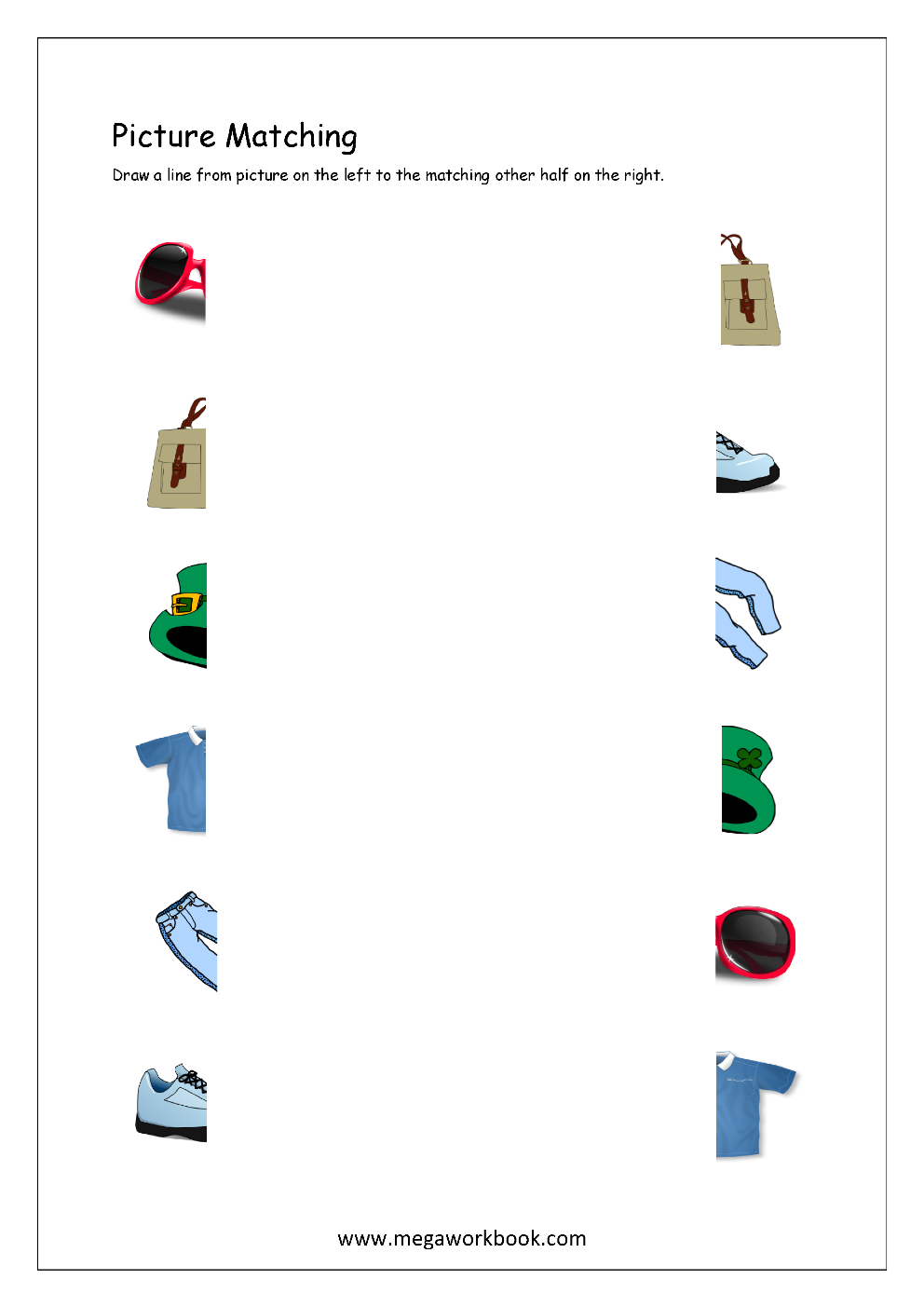 preschool worksheet matching