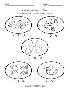 preschool worksheet matching