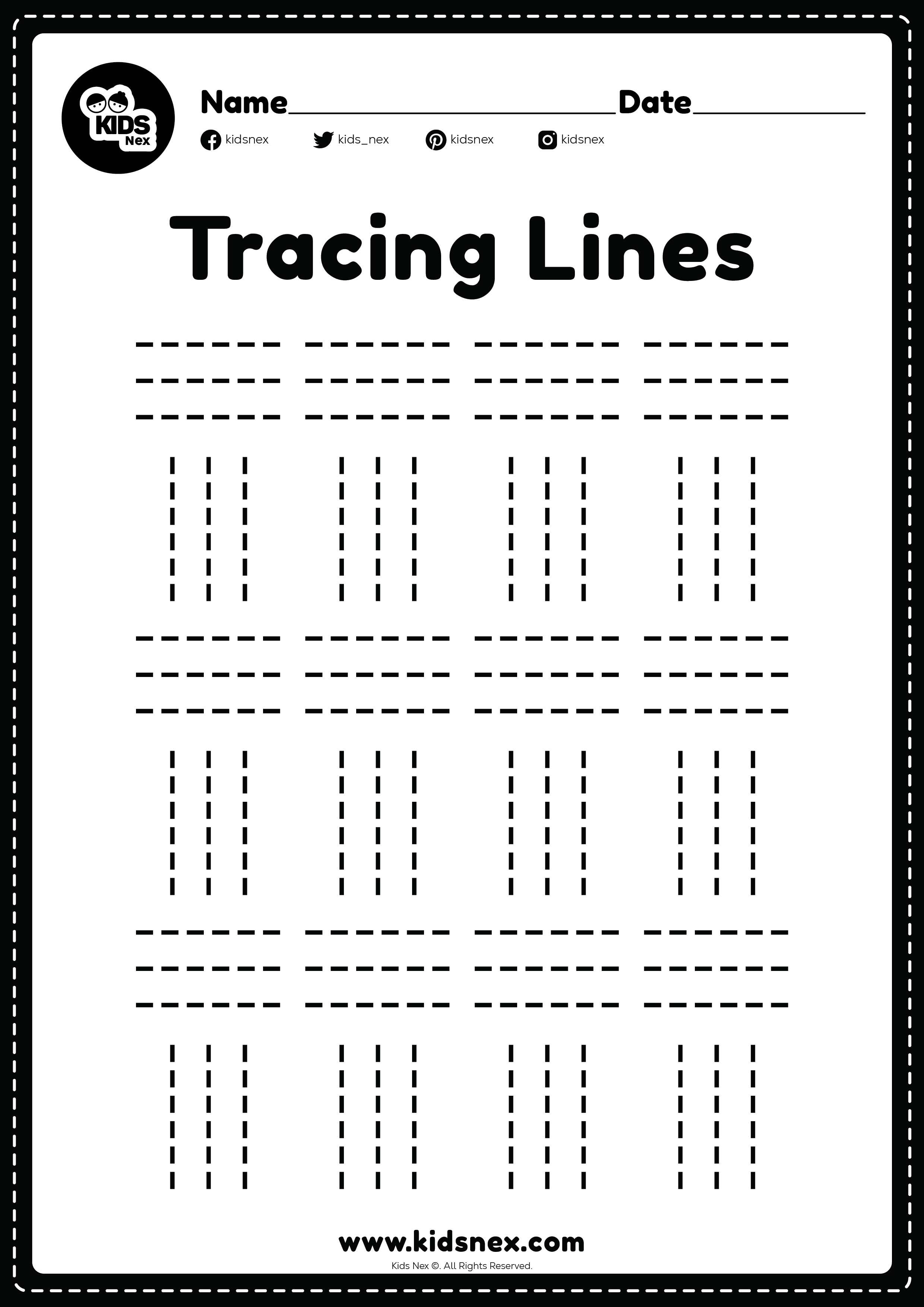 Tracing Lines Preschool - Free Printable | www.kidsnex.com
