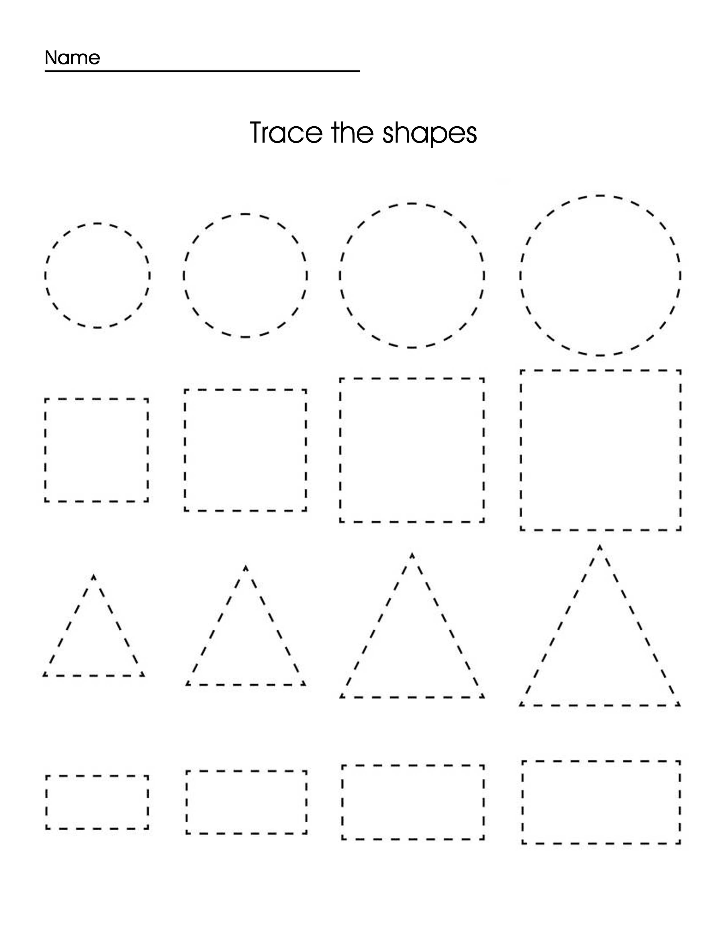 Preschool Tracing Pages – Printable Coloring Pages - Worksheets Library