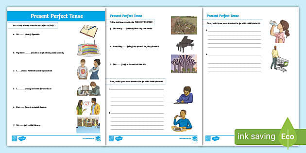 Present Perfect Tense (Worksheet) (teacher made) - Twinkl