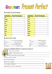 Present Perfect - ESL worksheet by atlantis1971
