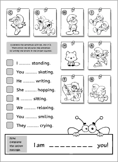 present progressive worksheet
