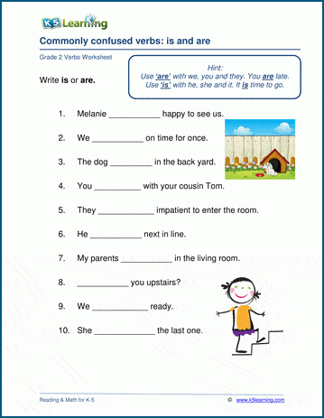 Grade 2 Verbs Worksheets | Worsheets library