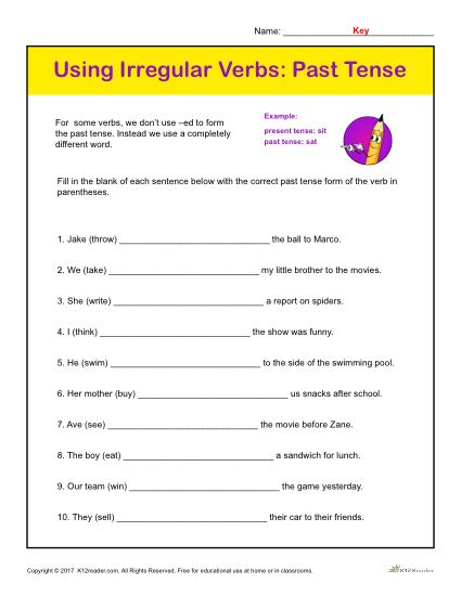 present tense verb worksheet for 3rd grade