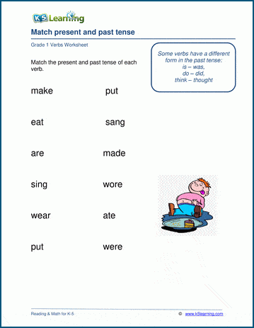 present tense verb worksheet