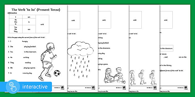 Interactive PDF: The Verb to be (Present Tense) Worksheet