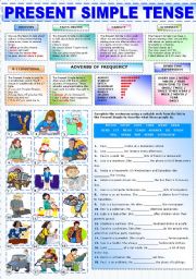 PRESENT SIMPLE TENSE - ESL worksheet by Katiana