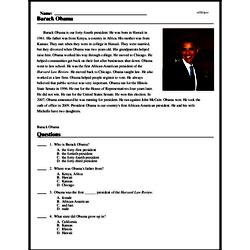 president obama worksheet