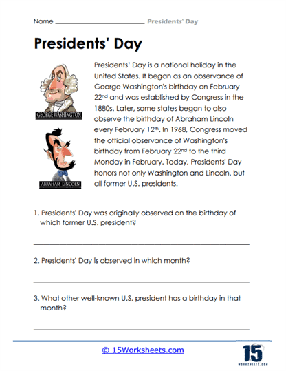 Presidents Day Worksheets - 15 Worksheets Library