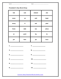 Presidents Day (Washingtons Day) Facts, Worksheets &  History For ...