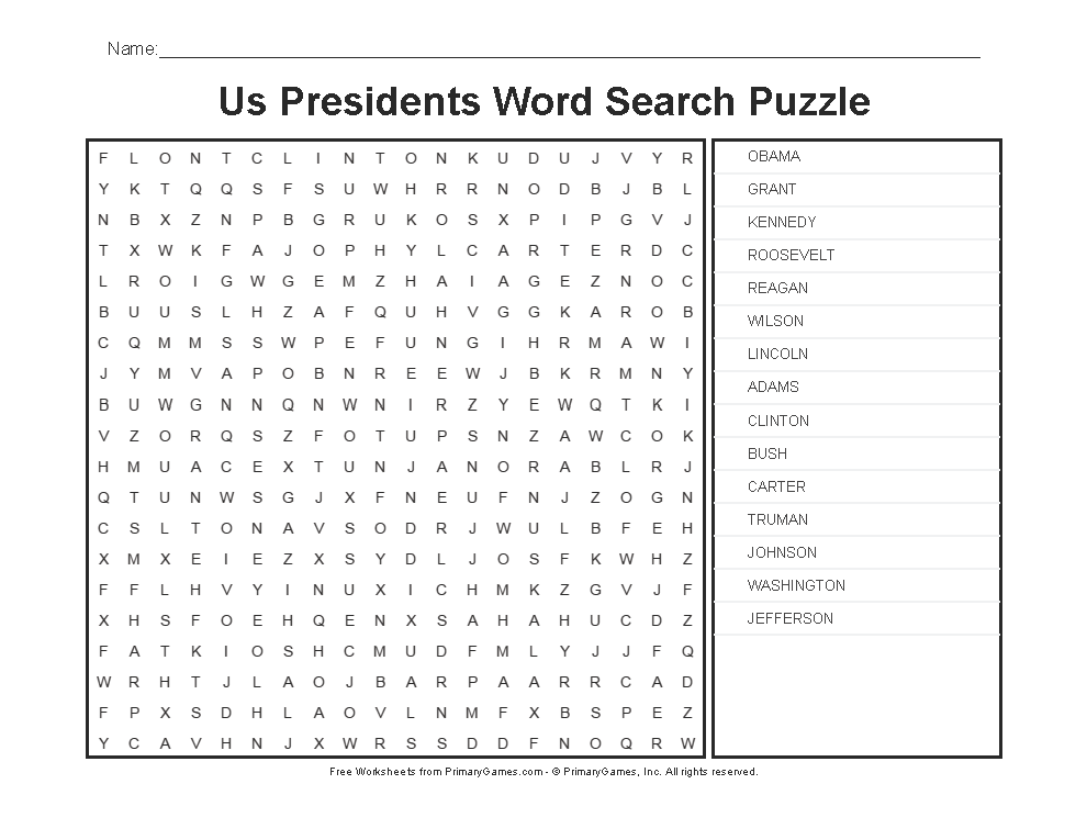 FREE Printable Presidents Day Worksheets and Activities