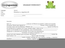 preterite vs imperfect worksheet with answers