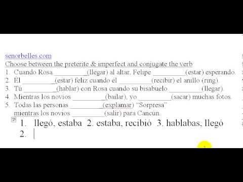 preterite vs imperfect worksheet