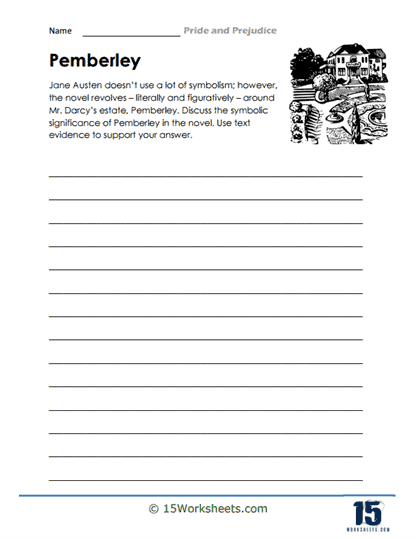 pride and prejudice worksheet