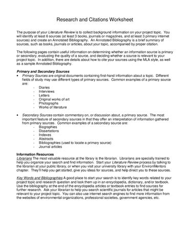 Research%20and%20Citations%20Worksheet_0 by Tamarack Media - Issuu