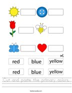 Primary Colors Worksheets - Twisty Noodle