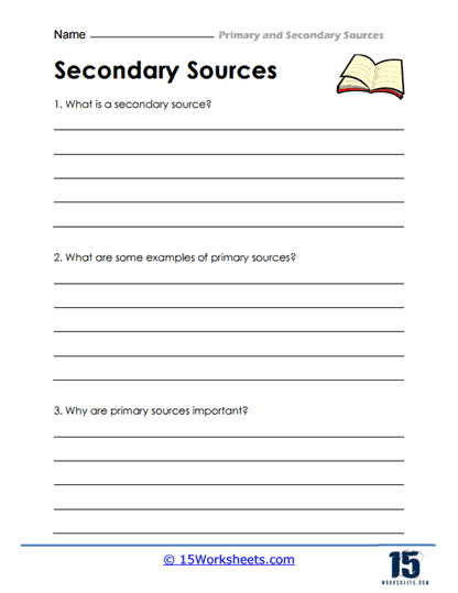 Primary and Secondary Sources Worksheets - 15 Worksheets Library