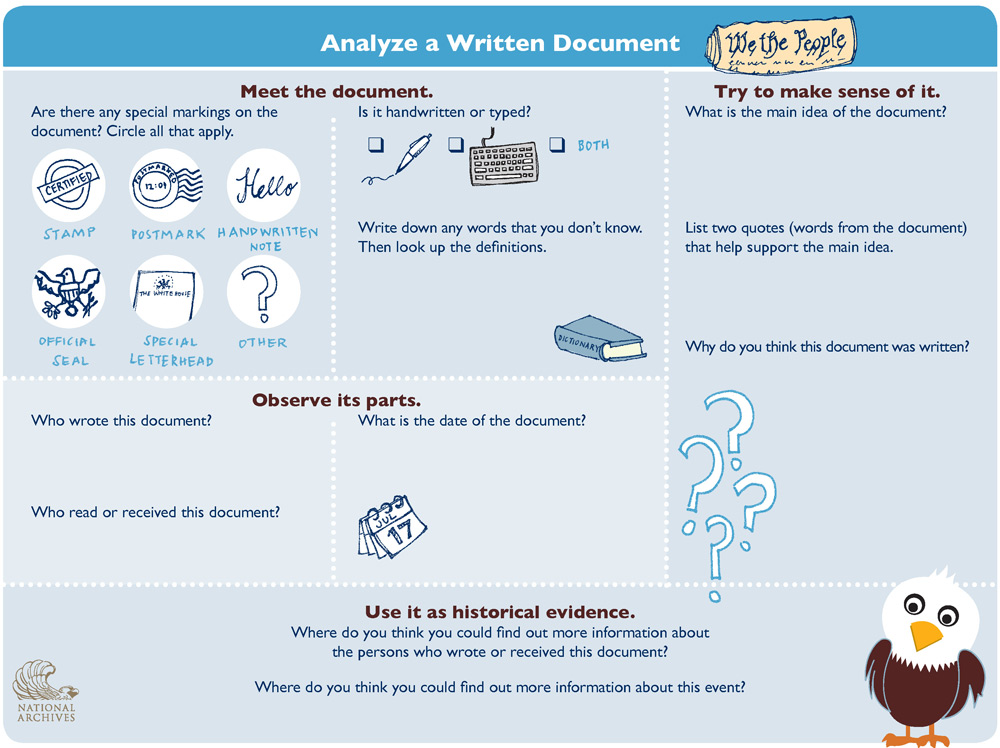 Meet Our New Document Analysis Worksheets! - Education Updates