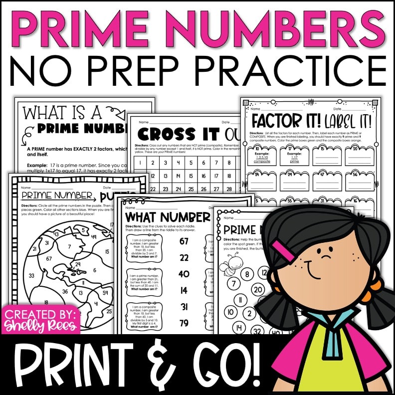 Prime and Composite Numbers Worksheets - Appletastic Learning