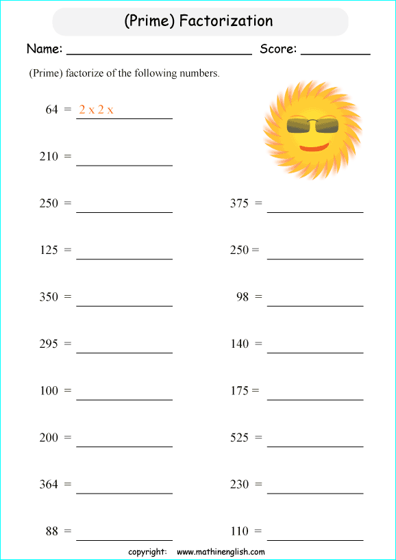 Printable primary math worksheet for math grades 1 to 6 based on ...