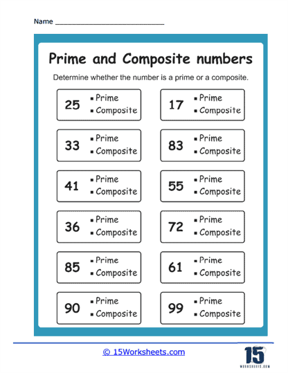 Prime and Composite Numbers Worksheets - 15 Worksheets Library