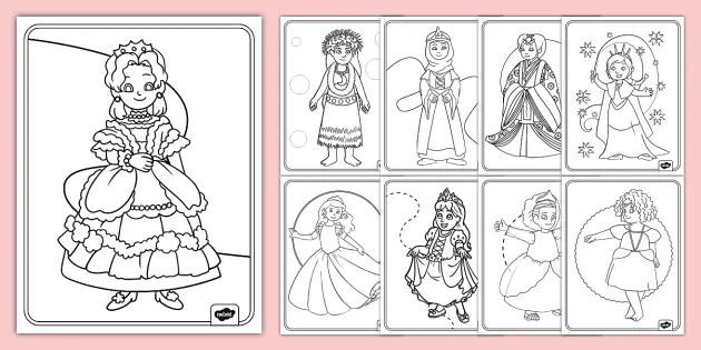 princess coloring worksheet
