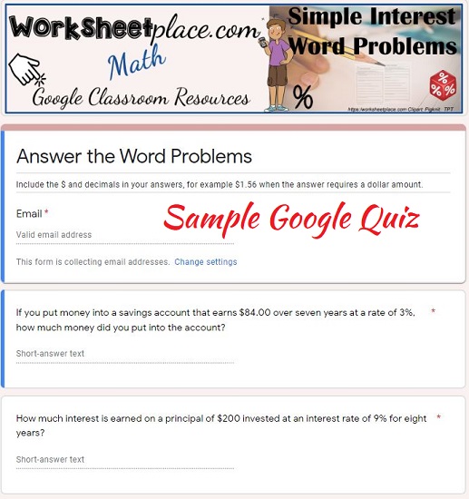 Simple Interest Worksheet 01 Worksheets