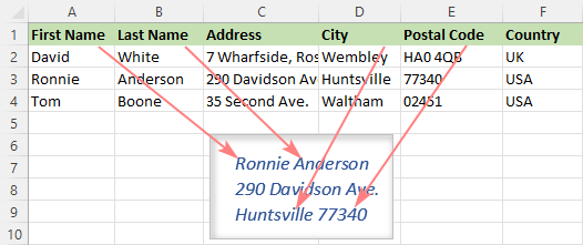 print address labels excel template